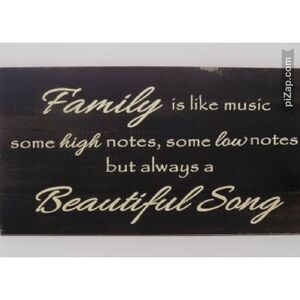 Family Is Like‎ Music Beautiful Song Sign 22"W x 12"H